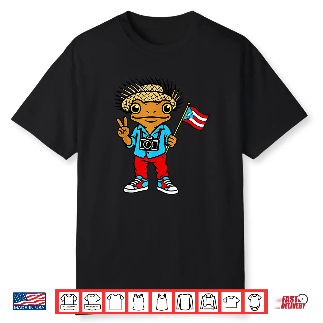 Funny Coquí Frog Puerto Rico Flag For Kids Girls Shirt Funny Coquí Frog Puerto Rico Flag For Kids Girls Shirt