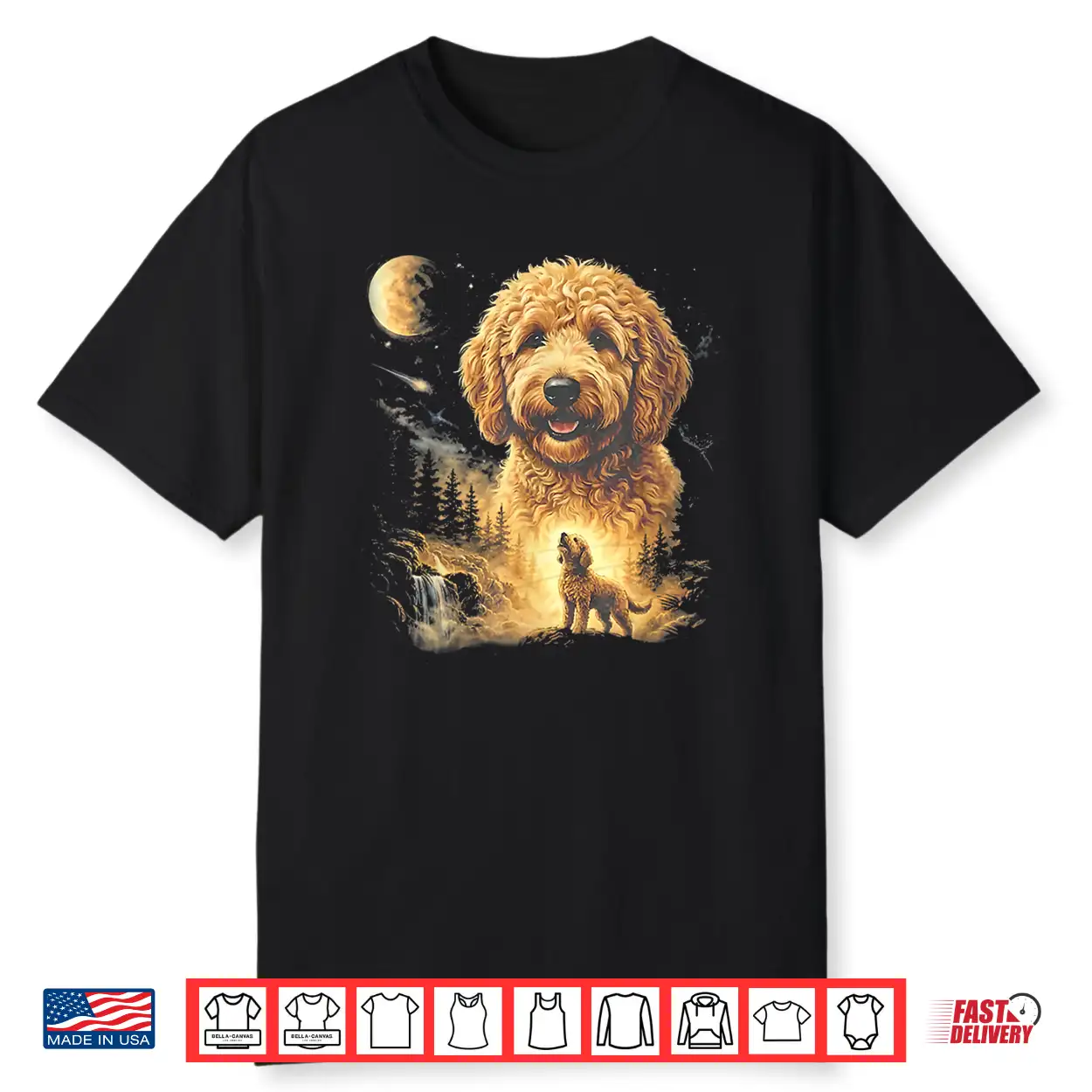 Goldendoodle Howling To The Moon Vintage Shirt Goldendoodle Howling To The Moon Vintage Shirt