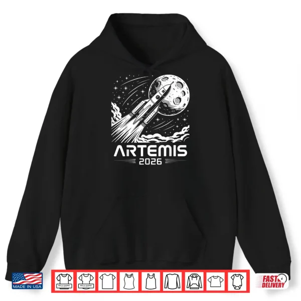 Hoodie Artemis Launch To The Moon Shirt