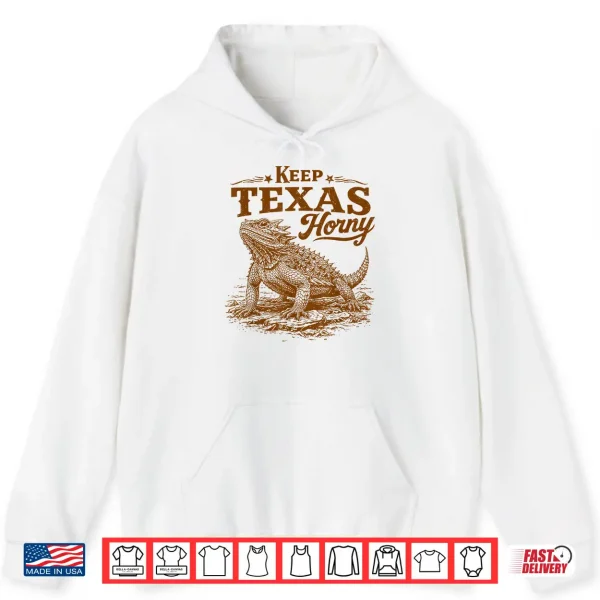 Hoodie Horned Lizard Lover Reptile Mom Funny Keeps Texas A Horny Shirt
