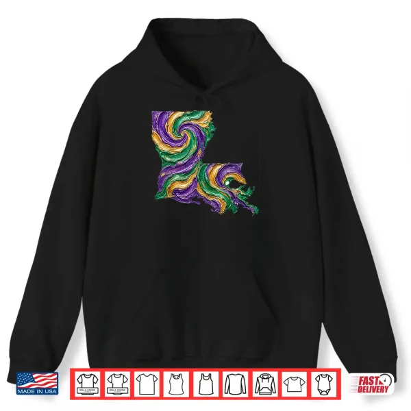 Hoodie Mardi Gras Louisiana State Shirt