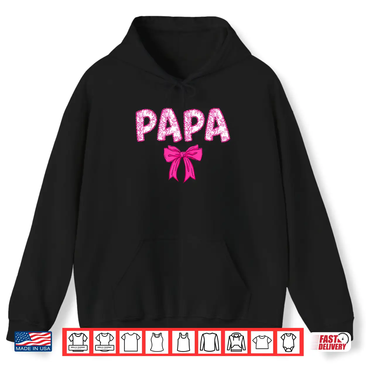 Papa Birthday Squad Matching Pink Bow Family Birthday Crew Shirt Papa Birthday Squad Matching Pink Bow Family Birthday Crew Shirt
