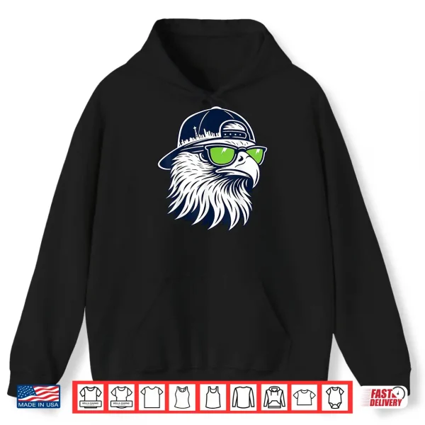 Hoodie Retro Cool Bird With Sunglasses Graphic Tee