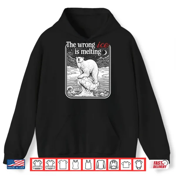 Hoodie The Wrong Ice Is Melting Shirt