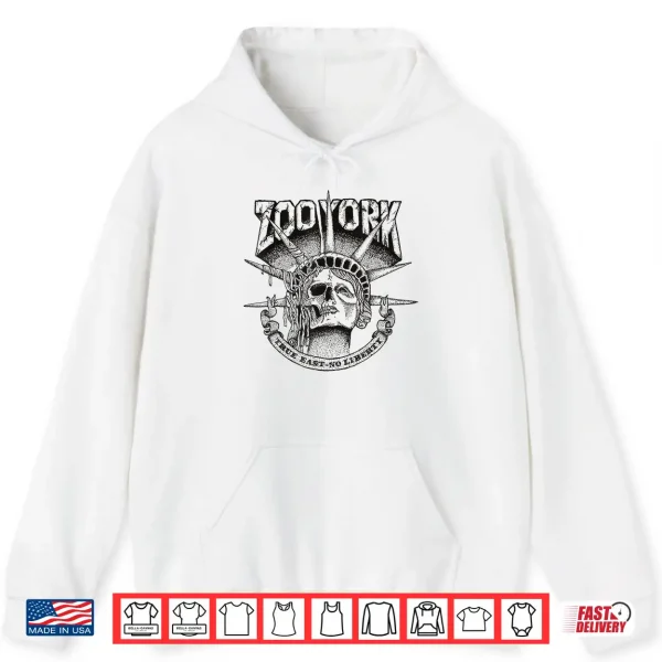 Hoodie Zoo York True East Skeletal Statue Of Liberty Shirt