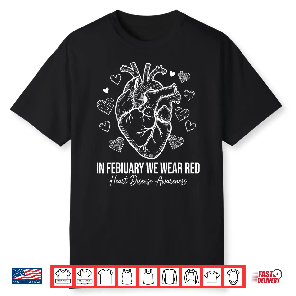 In February We Wear Red Heart Disease Chd Awareness Women Shirt In February We Wear Red Heart Disease Chd Awareness Women Shirt