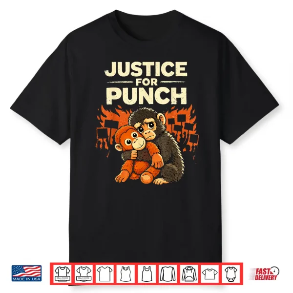 Justice For Punch The Monkey Viral Internet Meme Shirt