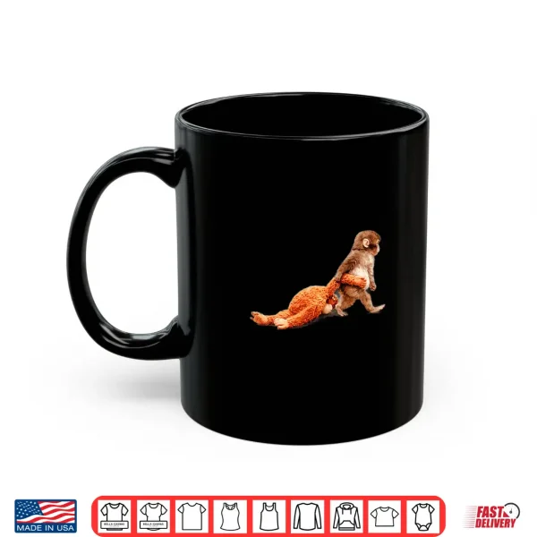 Mug Baby Monkey Named Punch With Stuffed Buddy Premium Tri Blend Shirt