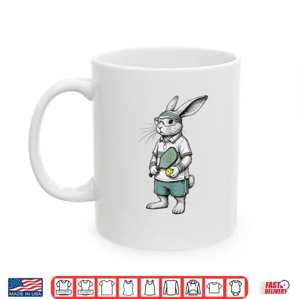 Mug Bunny Pickleball Player Easter Day For Boys Men Kids Shirt