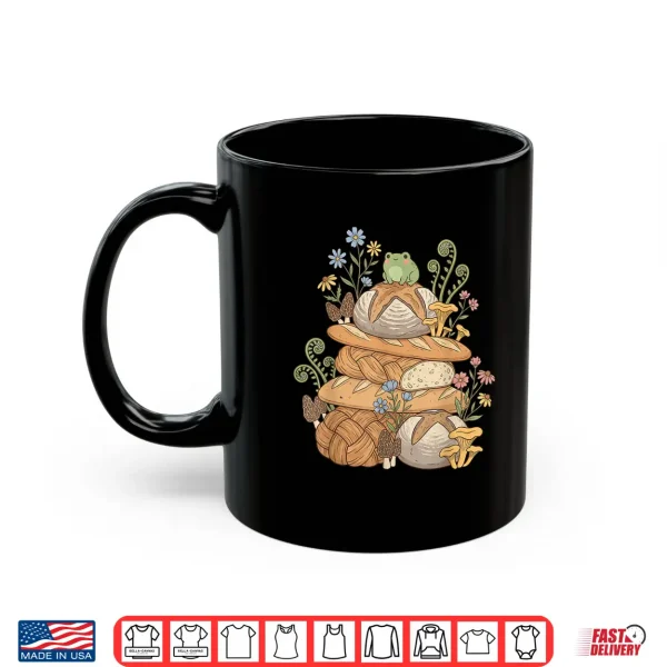Mug Cottagecore Sourdough Frog Bread Funny Bakery Baking Art Shirt