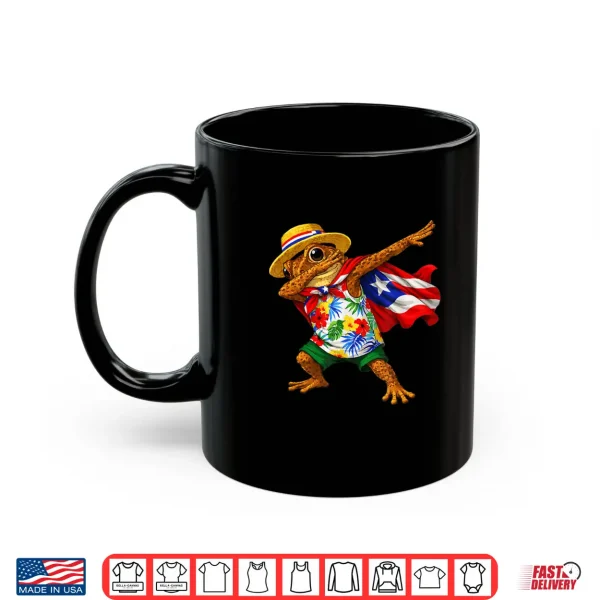 Mug Funny Coqui Frog Puerto Rico Flag Puerto Rican Taino Boricua Shirt