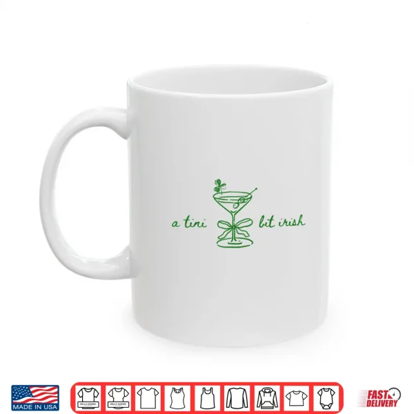 Mug Funny Retro A Tiny Bit Irish Cocktail Lovers St Patricks Day Shirt