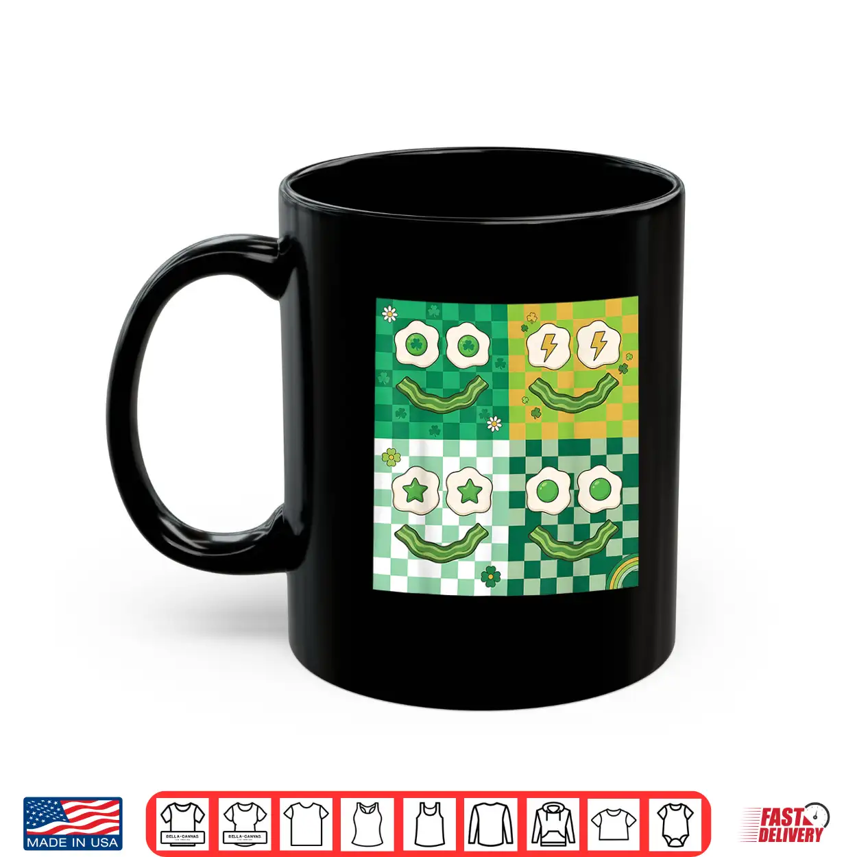 Green Smile Face Eggs And Bacon Ham Breakfast Graphic Shirt Green Smile Face Eggs And Bacon Ham Breakfast Graphic Shirt