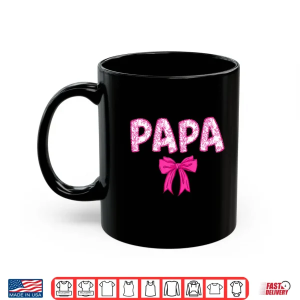 Papa Birthday Squad Matching Pink Bow Family Birthday Crew Shirt 3 Mug Papa Birthday Squad Matching Pink Bow Family Birthday Crew Shirt