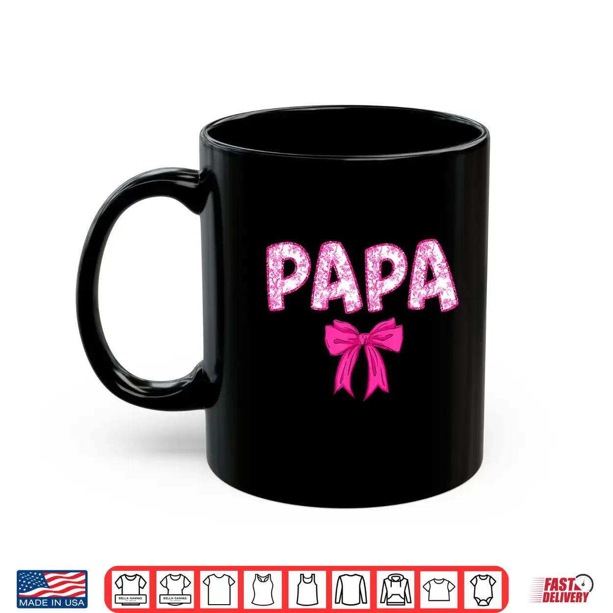 Papa Birthday Squad Matching Pink Bow Family Birthday Crew Shirt Papa Birthday Squad Matching Pink Bow Family Birthday Crew Shirt