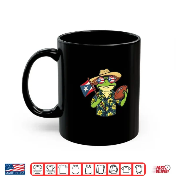 Mug Puerto Rico Coqui Frog Funny Football Shirt