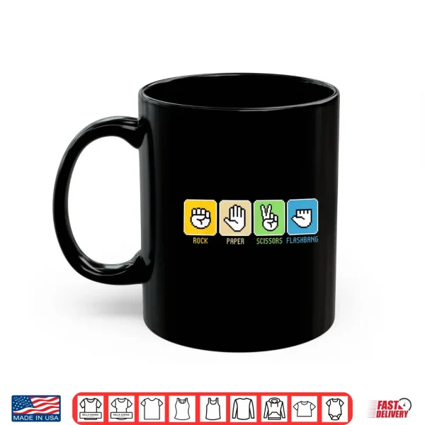 Mug Rock Paper Scissors Flashbang Gamer Vintage Meme Shirt