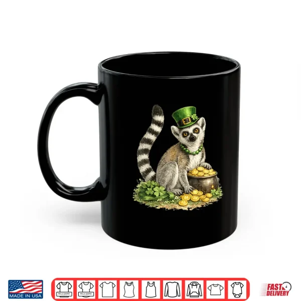 Mug St PatrickS Day Lemur Leprechaun Hat Pot Of Gold Shirt