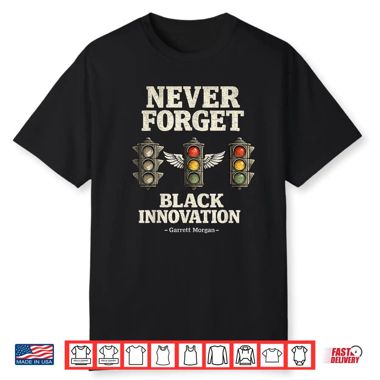 Never Forget Black Innovation Traffic Signal History Shirt Never Forget Black Innovation Traffic Signal History Shirt