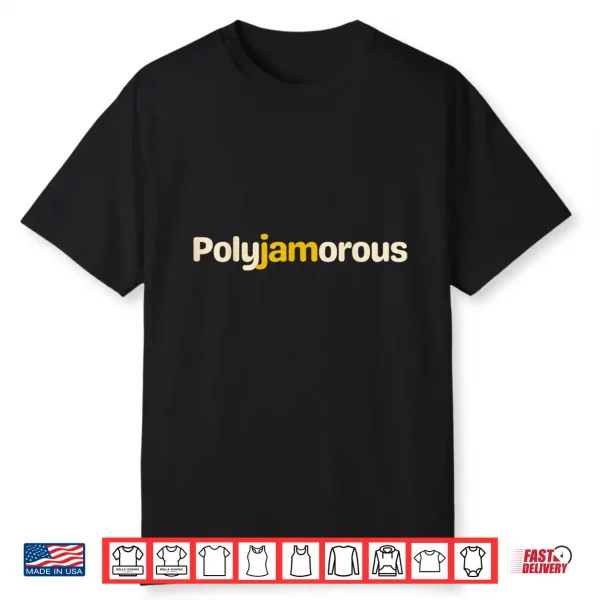 Polyjamorous Music Lover Minimalist Artistic Graphic Design Shirt