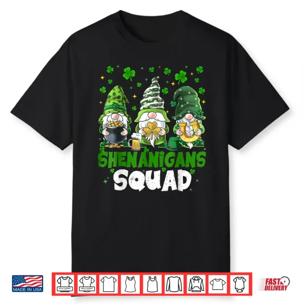 Saint Patricks Day Gnomes Shenanigans Squad Festive Shirt