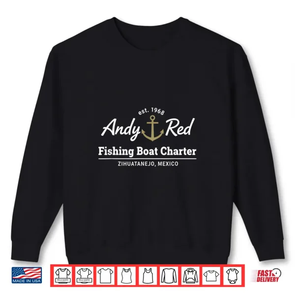 Sweatshirt Andy Red Fishing Boat Charter Zihuatanejo Est 1968 Shirt