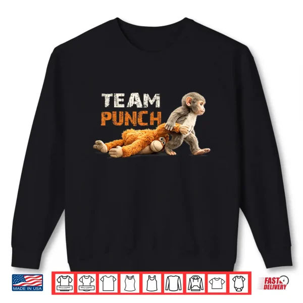 Sweatshirt Baby Monkey Punch Team Punch Cute Animal Lover Shirt
