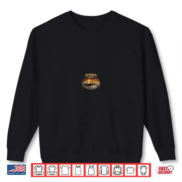 Sweatshirt Barge Life Oval Front And Back Shirt