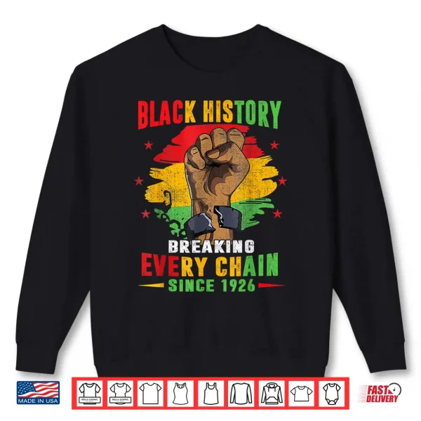 Sweatshirt Black History Month Celebrate Black Freedom Day Men Women Shirt