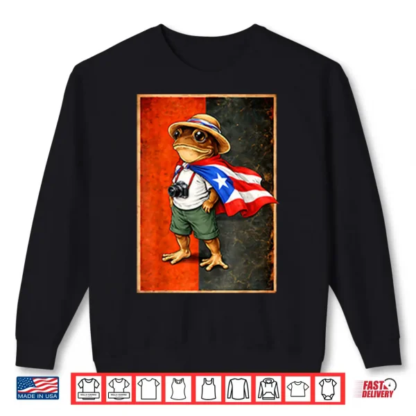 Sweatshirt Coqui Frog Puerto Rico Flag Puerto Rican Taino Boricua Shirt