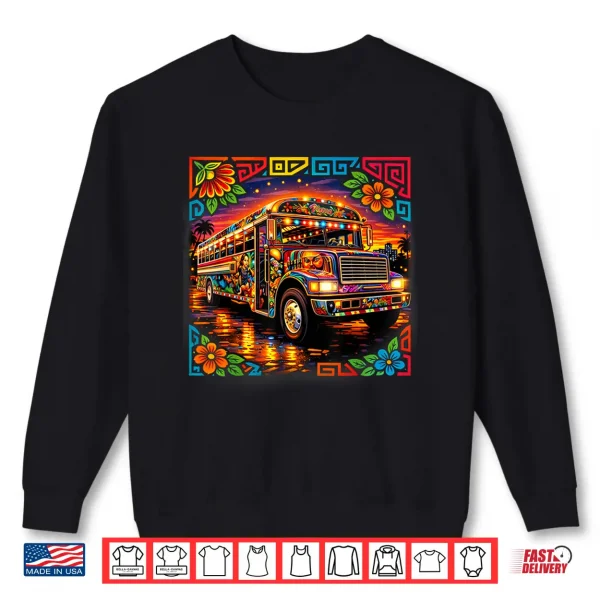 Sweatshirt Diablo Rojo Bus Mola Art Panama Cultural Design Shirt