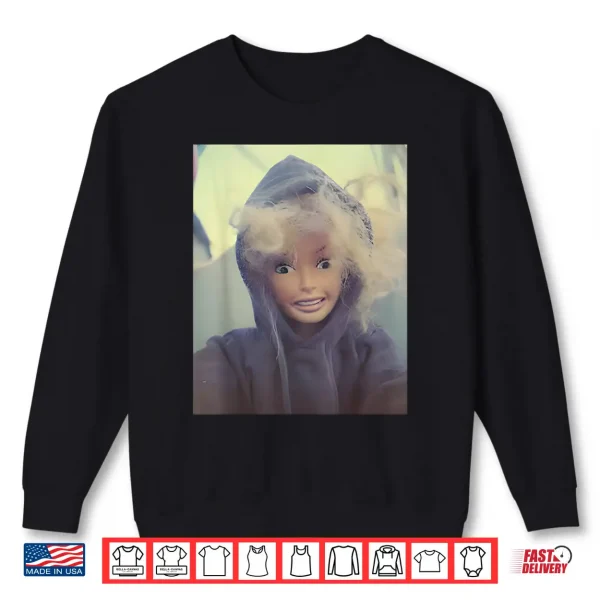 Sweatshirt Distressed Doll Face Meme Shirt