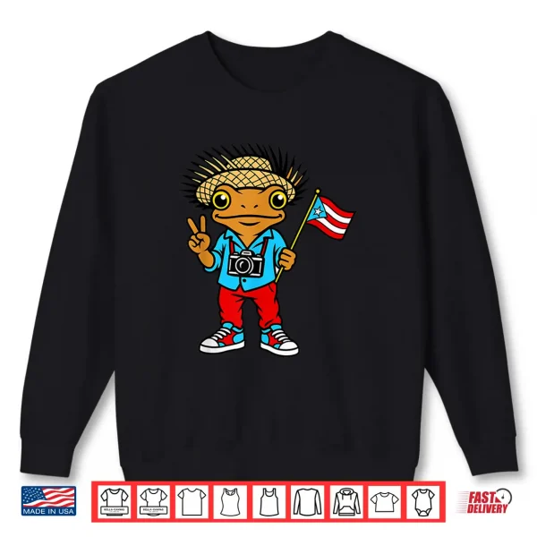 Funny Coquí Frog Puerto Rico Flag For Kids Girls Shirt 2 Sweatshirt Funny Coqui Frog Puerto Rico Flag For Kids Girls Shirt