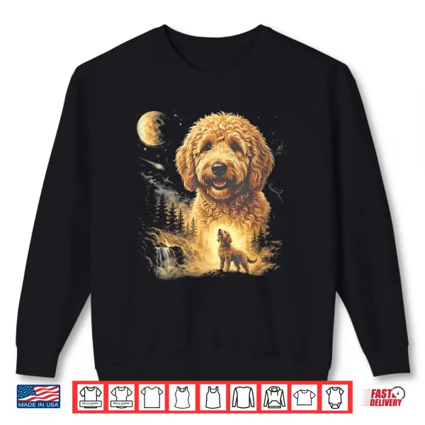 Goldendoodle Howling To The Moon Vintage Shirt 2 Sweatshirt Goldendoodle Howling To The Moon Vintage Shirt