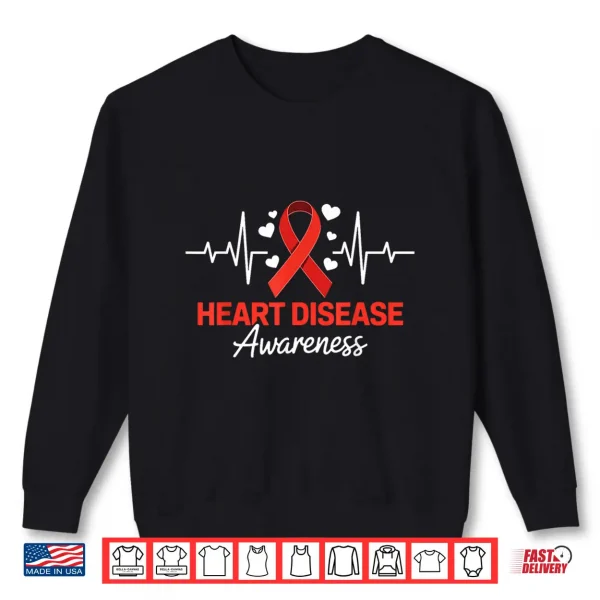 Sweatshirt In February We Wear Red Chd Heart Ribbon Women Men Kids Shirt