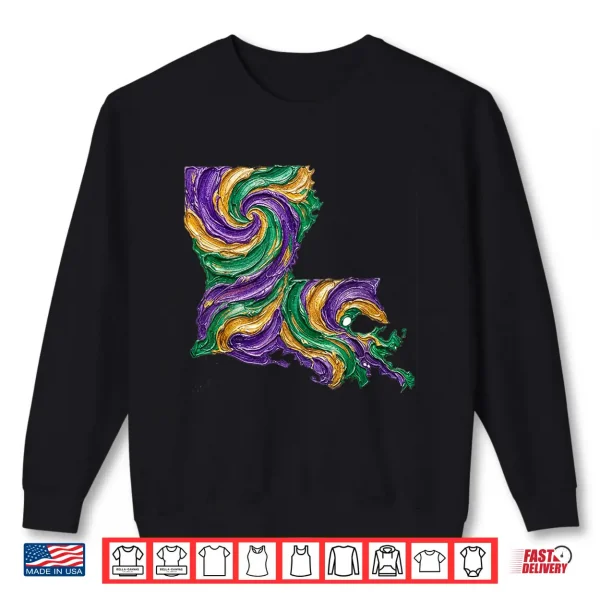 Sweatshirt Mardi Gras Louisiana State Shirt