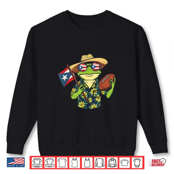 Sweatshirt Puerto Rico Coqui Frog Funny Football Shirt