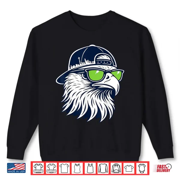 Sweatshirt Retro Cool Bird With Sunglasses Graphic Tee