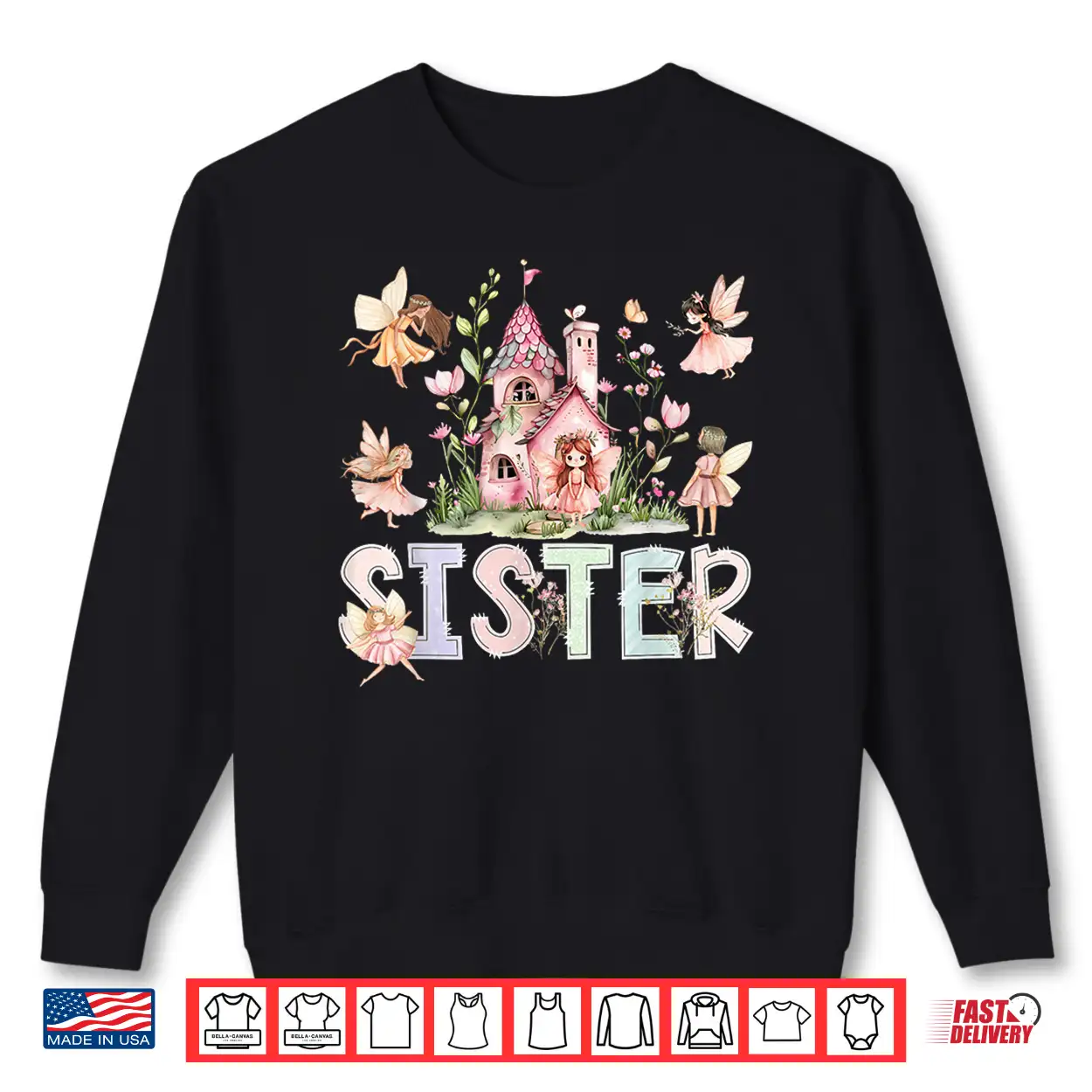 Sister Fairy Magical Floral Birthday Girl Fairytale Family Shirt Sister Fairy Magical Floral Birthday Girl Fairytale Family Shirt