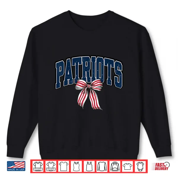 Sweatshirt Vintage Patriot Bow School Spirit Men Women Kids Shirt