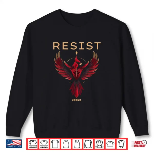 Virginia Resist 2026 Symbol Of Rebel Alliance Red Cardinal Shirt 2 Sweatshirt Virginia Resist 2026 Symbol Of Rebel Alliance Red Cardinal Shirt