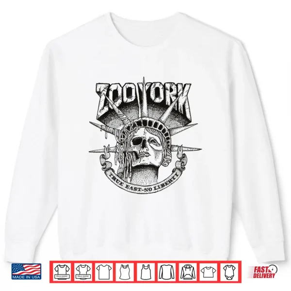 Sweatshirt Zoo York True East Skeletal Statue Of Liberty Shirt