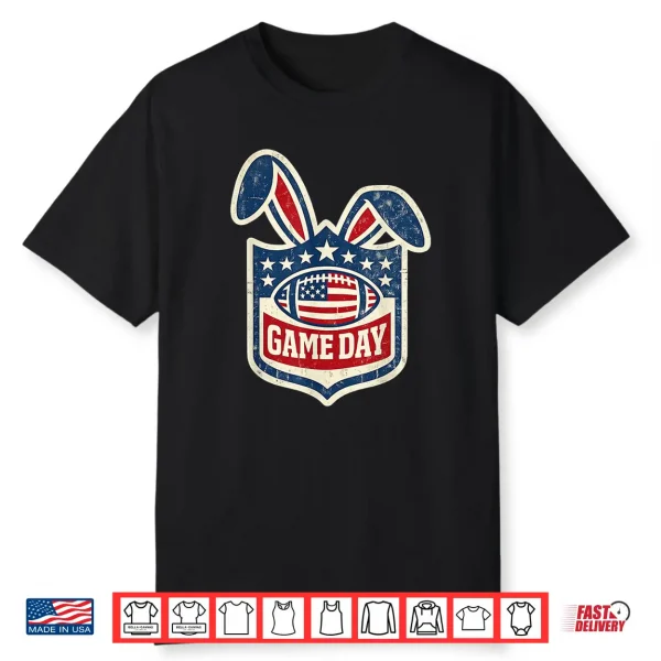 Vintage Football Easter Game Day American Design Shirt