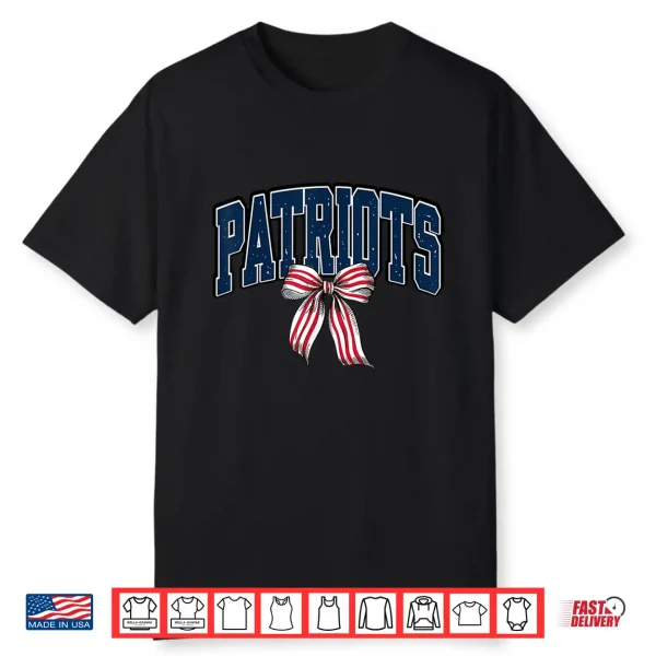Vintage Patriot Bow School Spirit Men Women Kids Shirt