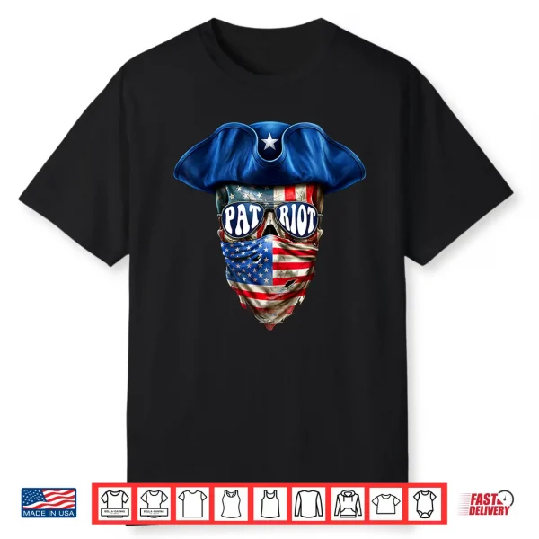 Vintage Patriotic Skull American Flag Usa For Men Women Kids Shirt