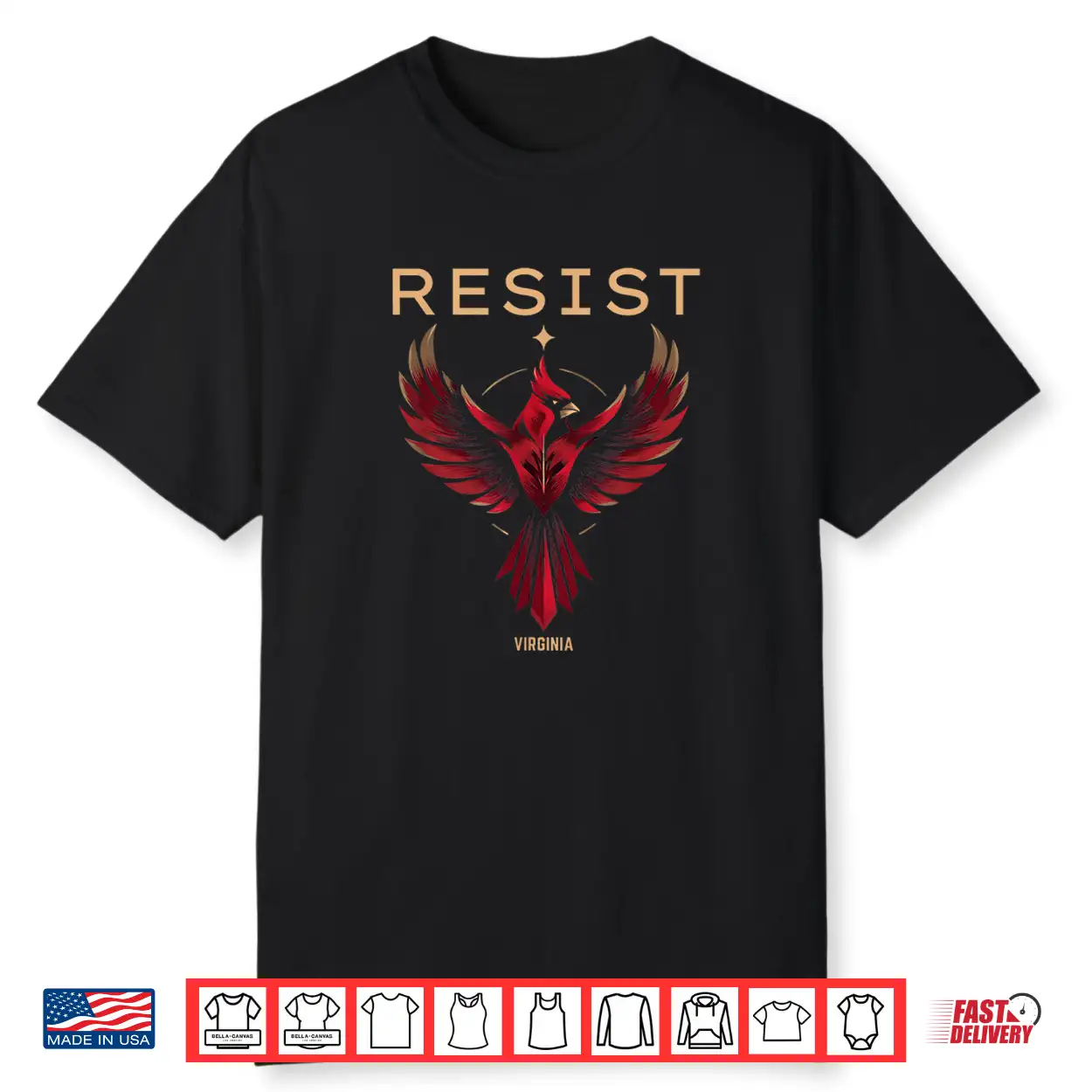 Virginia Resist 2026 Symbol Of Rebel Alliance Red Cardinal Shirt Virginia Resist 2026 Symbol Of Rebel Alliance Red Cardinal Shirt