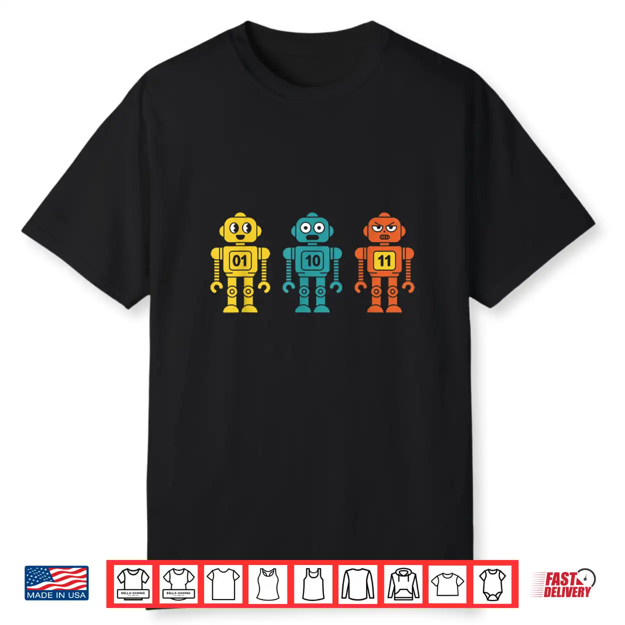01 10 11 Robot Shirt Funny Binary Code Programmer Shirt 01 10 11 Robot Shirt Funny Binary Code Programmer Shirt