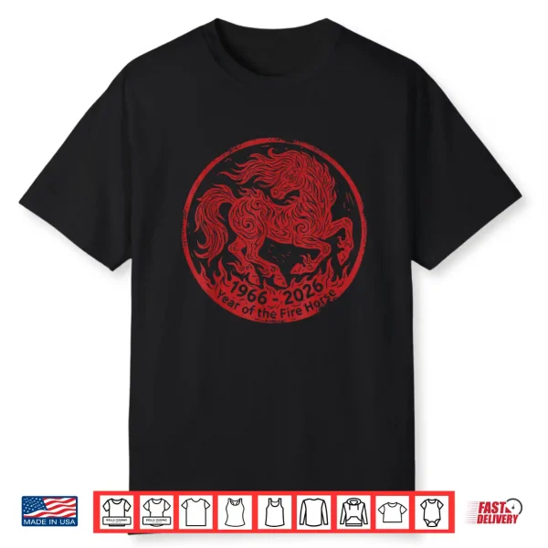 1966 2026 Year Of The Fire Horse 60Th Birthday Zodiac Shirt