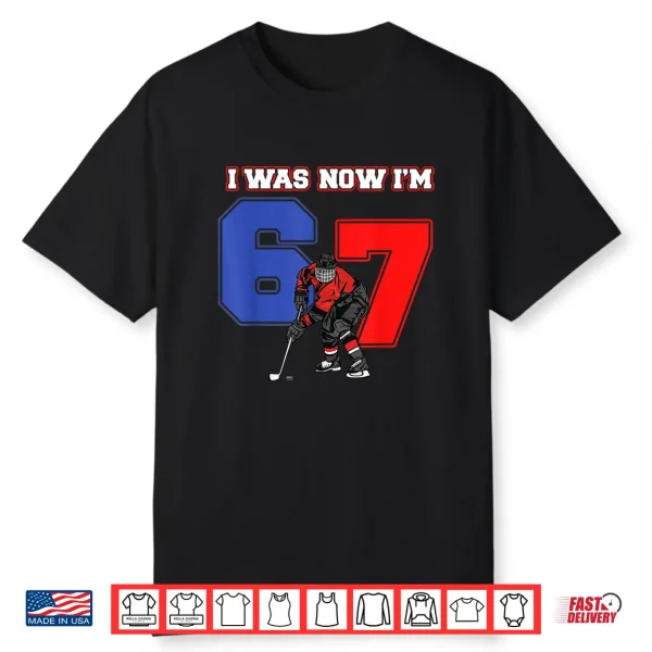 7 Year Old Birthday I Was 6 Now I’M 7 Hockey Sport Lover Boy Shirt