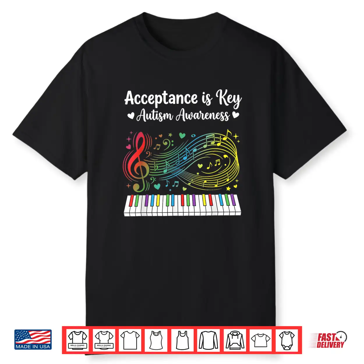 Acceptance Is Key Autism Awareness Music Piano Professional Shirt Acceptance Is Key Autism Awareness Music Piano Professional Shirt